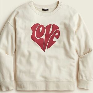 Excellent condition, J.Crew Terry, LOVE sweatshirt M